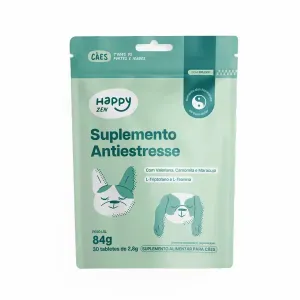 Suplemento Happy Zen Antiestresse para Cães Happy Med - 84 g Suplemento Happy Zen Antiestresse para Cães Happy Med - 84 g
