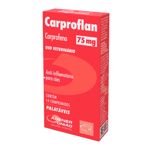 Anti-inflamatório Carproflan 75mg - 14 comprimidos Anti-inflamatório Carproflan 75mg - 14 comprimidos