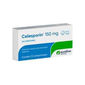 Antibiótico Celesporin 150mg Ourofino - 12 comprimidos Antibiótico Celesporin 150mg Ourofino - 12 comprimidos