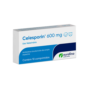 Antibiótico Celesporin 600mg Ourofino - 10 comprimidos Antibiótico Celesporin 600mg Ourofino - 10 comprimidos