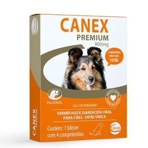 Vermífugo Canex Premium 900mg para Cães - 4 comprimidos Vermífugo Canex Premium 900mg para Cães - 4 comprimidos