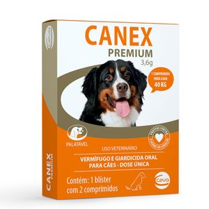 Vermífugo Canex Premium 3,6g para Cães - 2 comprimidos Vermífugo Canex Premium 3,6g para Cães - 2 comprimidos