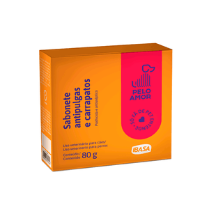 Sabonete Antipulgas e Carrapatos Ibasa - 80g Sabonete Antipulgas e Carrapatos Ibasa - 80g