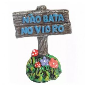 Enfeite Não Bata no Vidro Trema - Único Enfeite Não Bata no Vidro Trema - Único