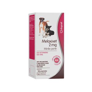 Anti-Inflamatório Meloxivet 2mg para Cães Médio Porte - 10 comprimidos Anti-Inflamatório Meloxivet 2mg para Cães Médio Porte - 10 comprimidos