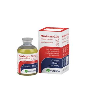 Anti-inflamatório Maxicam Injetável Ourofino - 20 ml Anti-inflamatório Maxicam Injetável Ourofino - 20 ml