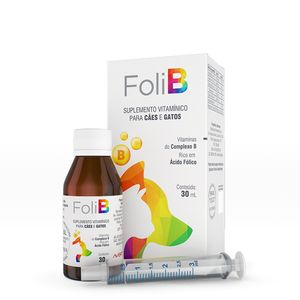 Suplemento Foli B para Cães e Gatos - 30 ml Suplemento Foli B para Cães e Gatos - 30 ml