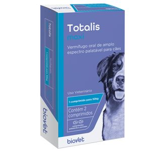 Vermífugo Totalis Maxi para Cães - 2 comprimidos Vermífugo Totalis Maxi para Cães - 2 comprimidos
