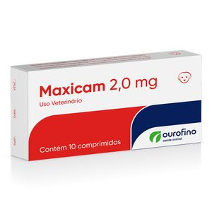 Maxicam Ourofino 2mg Anti-inflamatório para Cães - 10 comprimidos Maxicam Ourofino 2mg Anti-inflamatório para Cães - 10 comprimidos