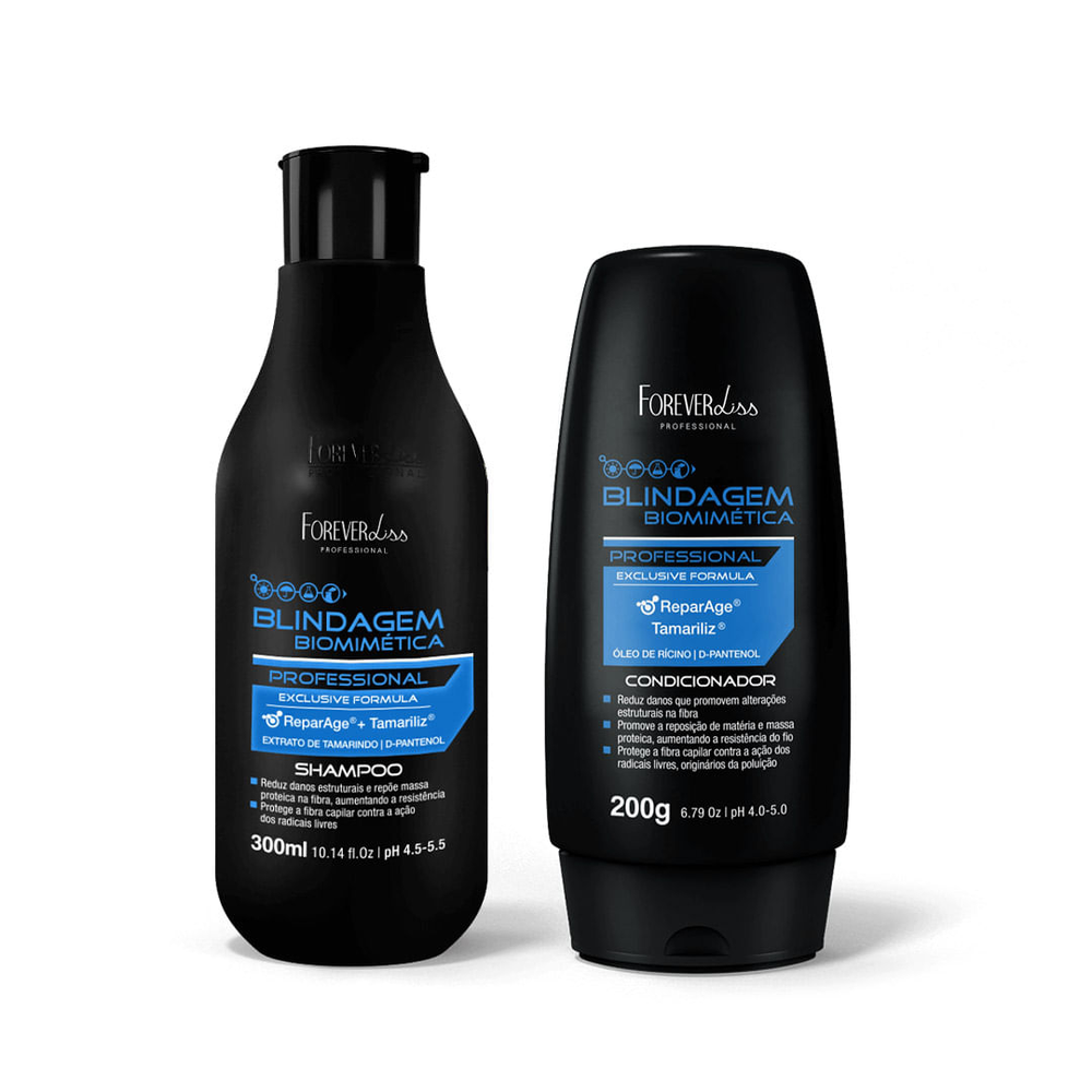 Kit Shampoo e Condicionador Blindagem Capilar Forever Liss Kit Shampoo e Condicionador Blindagem Capilar Forever Liss