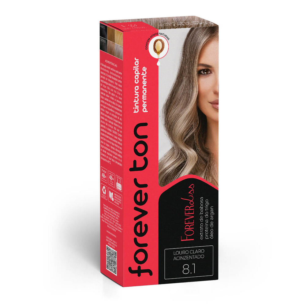 Tinta de Cabelo Loiro Acinzentado 8.1 Forever Ton Tinta de Cabelo Loiro Acinzentado 8.1 Forever Ton