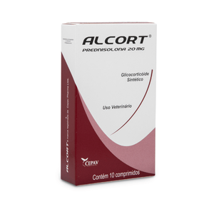 Alcort 20 mg anti-inflamatório Cepav - 10 comprimidos Alcort 20 mg anti-inflamatório Cepav - 10 comprimidos