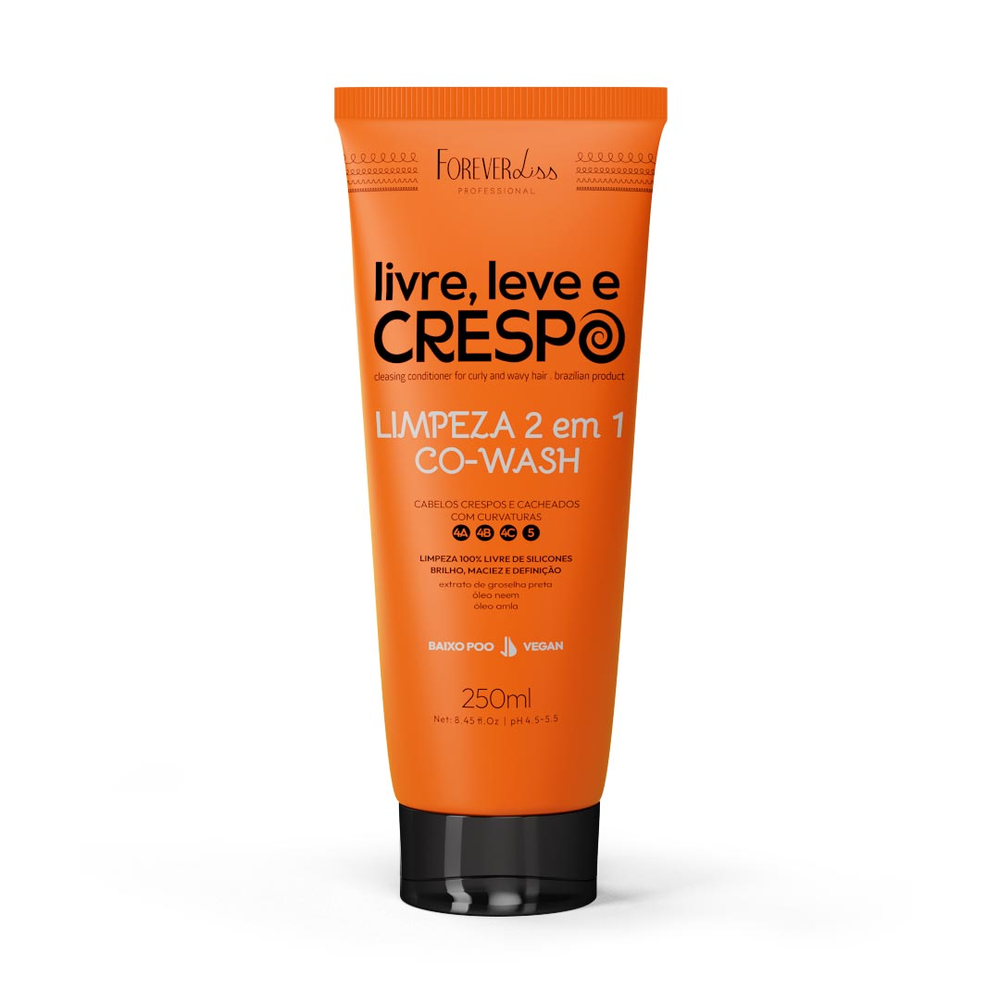 Co-Wash Limpeza 2 em 1 Livre, Leve e Crespo Forever Liss 250ml Co-Wash Limpeza 2 em 1 Livre Leve e Crespo Forever Liss 250ml Co-Wash Limpeza 2 em 1 Livre, Leve e Crespo Forever Liss 250ml Co-Wash Limpeza 2 em 1 Livre Leve e Crespo Forever Liss 250ml