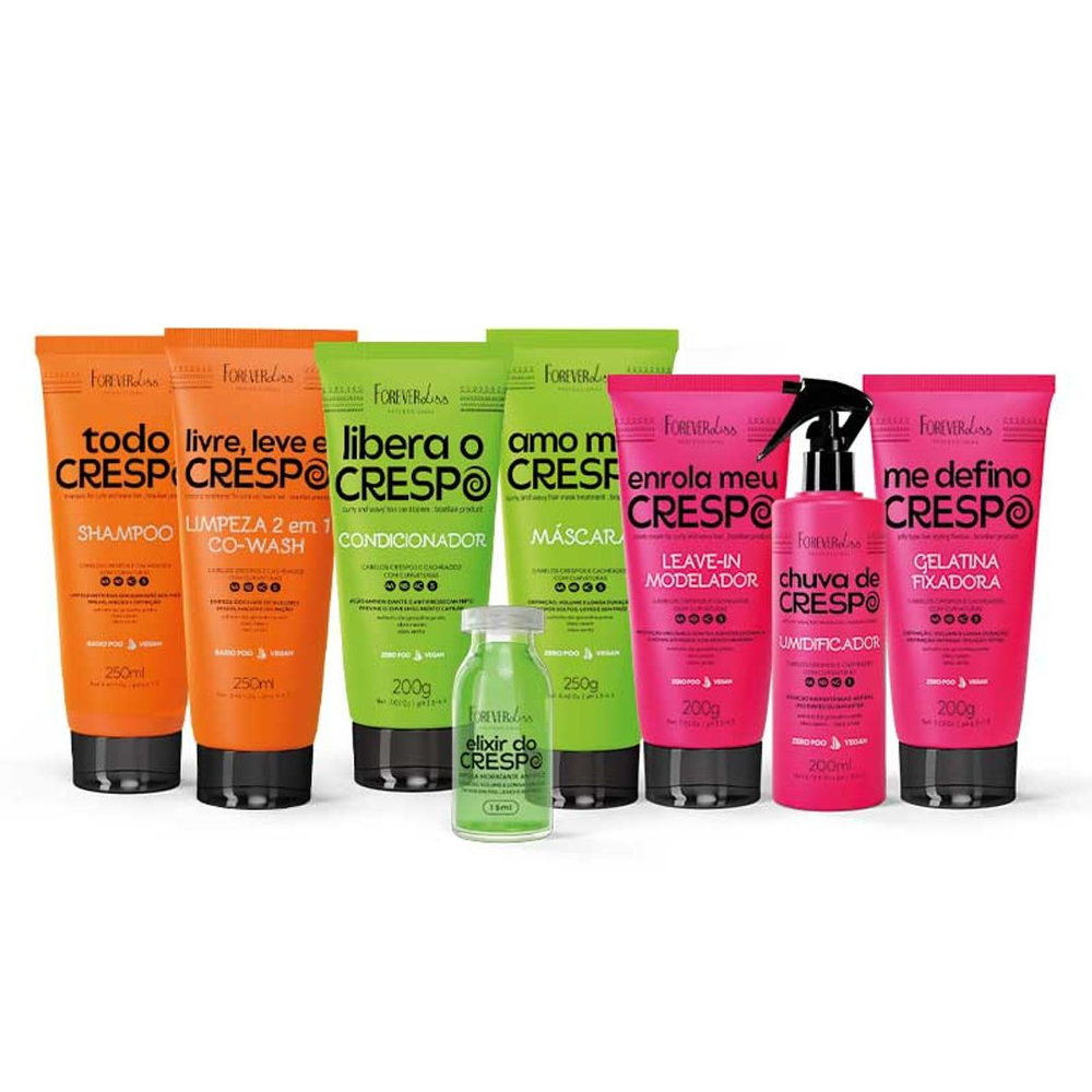 Kit Completo para Cabelos Crespos Forever Liss Kit Completo para Cabelos Crespos Forever Liss