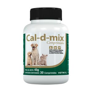 Cal D Mix para Cães, Gatos e Mustelídeos - 30 comprimidos Cal D Mix para Cães, Gatos e Mustelídeos - 30 comprimidos