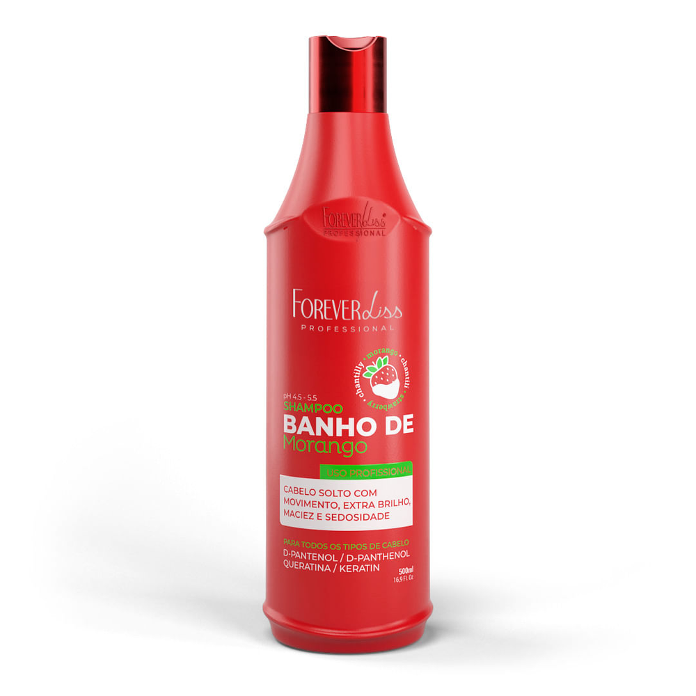 Shampoo Banho de Verniz Morango Forever Liss 500ml Shampoo Banho de Verniz Morango Forever Liss 500ml