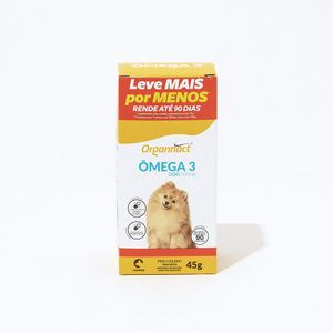 Ômega 3 Dog 500mg para Cães Organnact Ômega 3 Dog 500mg para Cães Organnact