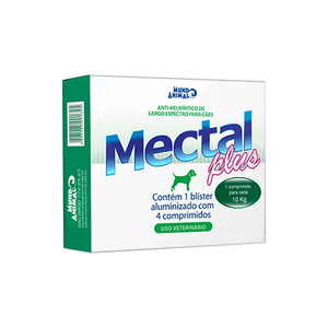 Mectal Plus Cães 10kg Mundo Animal - 4 comprimidos Mectal Plus Cães 10kg Mundo Animal - 4 comprimidos