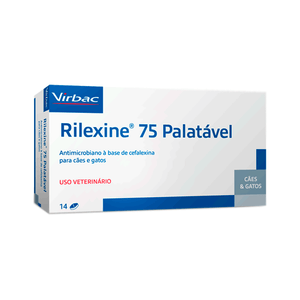 Rilexine 75mg Antimicrobiano para Cães e Gatos - 14 comprimidos Rilexine 75mg Antimicrobiano para Cães e Gatos - 14 comprimidos