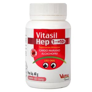Vitasil Hep Suplemento Cães e Gatos Vansil - 60 comprimidos Vitasil Hep Suplemento Cães e Gatos Vansil - 60 comprimidos