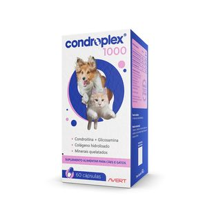 Condroplex 1000 Suplemento Avert para Cães e Gatos - 60 cápsulas Condroplex 1000 Suplemento Avert para Cães e Gatos - 60 cápsulas