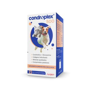 Condroplex 500 para Cães e Gatos Comprimidos Palatáveis - 60 comprimidos Condroplex 500 para Cães e Gatos Comprimidos Palatáveis - 60 comprimidos