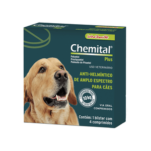 Chemital Plus para Cães Chemitec - 4 comprimidos Chemital Plus para Cães Chemitec - 4 comprimidos