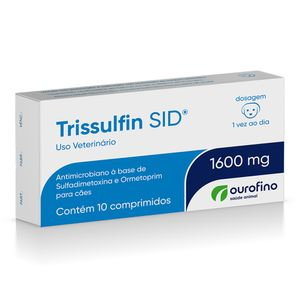 Trissulfin Sid 1600mg Ourofino - 10 Comprimidos Trissulfin Sid 1600mg Ourofino - 10 Comprimidos