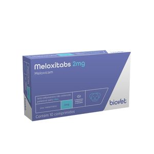 Anti-inflamatório Meloxitabs 2mg para Cães Biovet - 10 comprimidos Anti-inflamatório Meloxitabs 2mg para Cães Biovet - 10 comprimidos