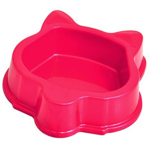 Comedouro Plástico Gatos Rosa Triton Dog - 160 ml