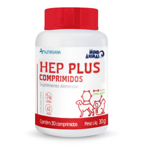 Hep Plus Nutrisana Suplemento Alimentar para Cães e Gatos Mundo Animal - 30 comprimidos