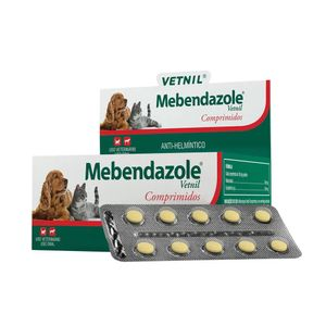 Vermífugo Mebendazole para Cães e Gatos - 10 Comprimidos Vermífugo Mebendazole para Cães e Gatos - 10 Comprimidos