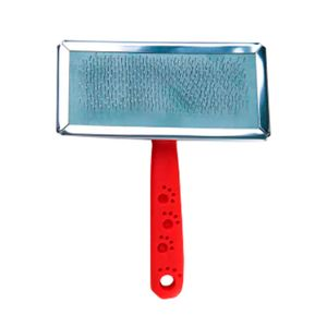 Rasqueadeira Aço Cabo de Plástico Vermelho HomePet Rasqueadeira Aço Cabo de Plástico Vermelho HomePet