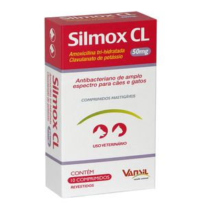 Silmox CL 50mg Antibiótico Vansil - 10 comprimidos Silmox CL 50mg Antibiótico Vansil - 10 comprimidos