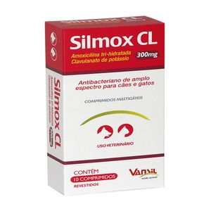 Silmox CL 300mg Antibiótico Vansil - 10 comprimidos Silmox CL 300mg Antibiótico Vansil - 10 comprimidos