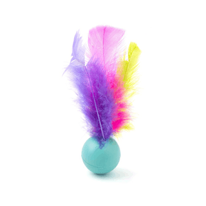 Bolinha com Penas Cat Toy LCM Azul - Único Bolinha com Penas Cat Toy LCM Azul - Único