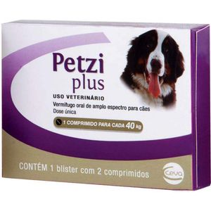 Vermífugo Petzi Plus 2,8g Ceva - 2 Comprimidos Vermífugo Petzi Plus 2,8g Ceva - 2 Comprimidos