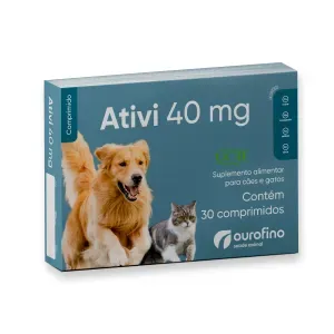 Suplemento Alimentar Ativi 40mg Ourofino - 30 comprimidos Suplemento Alimentar Ativi 40mg Ourofino - 30 comprimidos