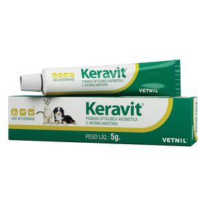 Keravit Pomada Oftálmica para Cães e Gatos - 5 g Keravit Pomada Oftálmica para Cães e Gatos - 5 g