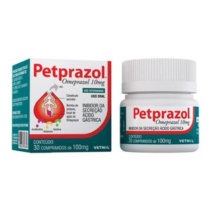 Petprazol 10mg Antiácido para cães e Gatos - 30 cápsulas Petprazol 10mg Antiácido para cães e Gatos - 30 cápsulas