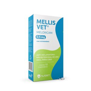 Mellis Vet 0,5mg Anti-inflamatório para Cães - 10 comprimidos Mellis Vet 0,5mg Anti-inflamatório para Cães - 10 comprimidos