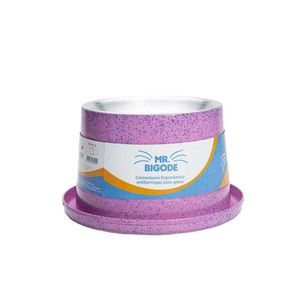 Comedouro Antiformiga para Gatos Mr. Bigode NF Pet Rosa Comedouro Antiformiga para Gatos Mr. Bigode NF Pet Rosa