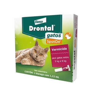 Vermífugo Drontal Spot On para Gatos 5kg a 8kg - 1 bisnaga Vermífugo Drontal Spot On para Gatos 5kg a 8kg - 1 bisnaga