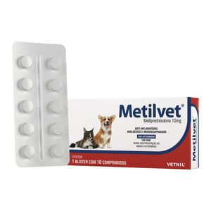 Anti-Inflamatório Metilvet 10mg - 10 comprimidos Anti-Inflamatório Metilvet 10mg - 10 comprimidos