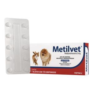 Anti-Inflamatório Metilvet 5mg - 10 comprimidos Anti-Inflamatório Metilvet 5mg - 10 comprimidos