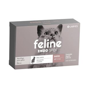Vermífugo Feline Endospot até 2kg Labyes - pipeta de 0,4 ml Vermífugo Feline Endospot até 2kg Labyes - pipeta de 0,4 ml