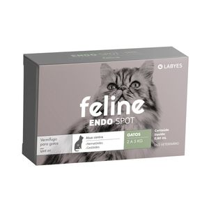 Vermífugo Feline Endospot de 2 a 5kg Labyes - pipeta de 0,8 ml Vermífugo Feline Endospot de 2 a 5kg Labyes - pipeta de 0,8 ml