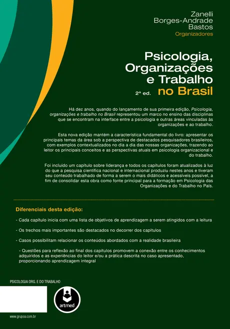Psicologia, Organizações e Trabalho no Brasil Psicologia, Organizações e Trabalho no Brasil