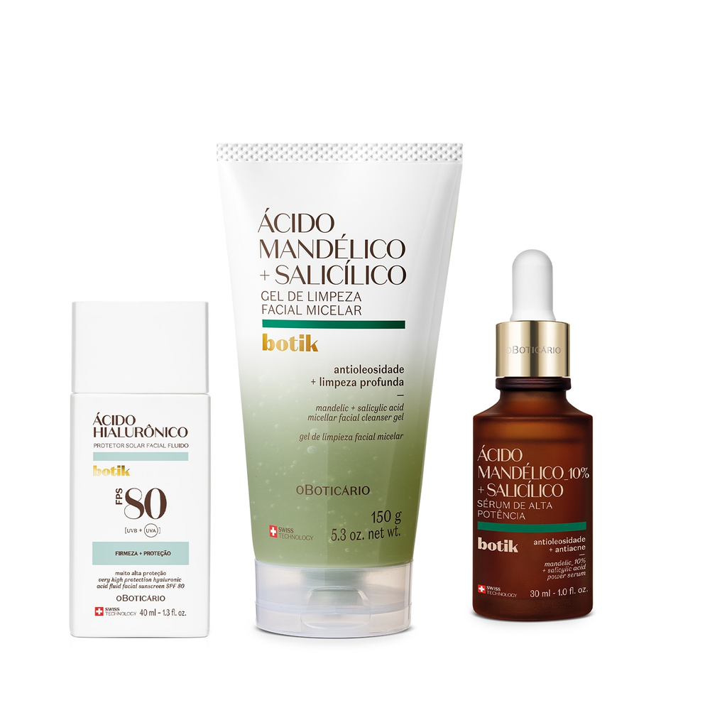 Kit Skincare para Pele com Oleosidade Botik (3 itens) Kit Skincare para Pele com Oleosidade Botik (3 itens)