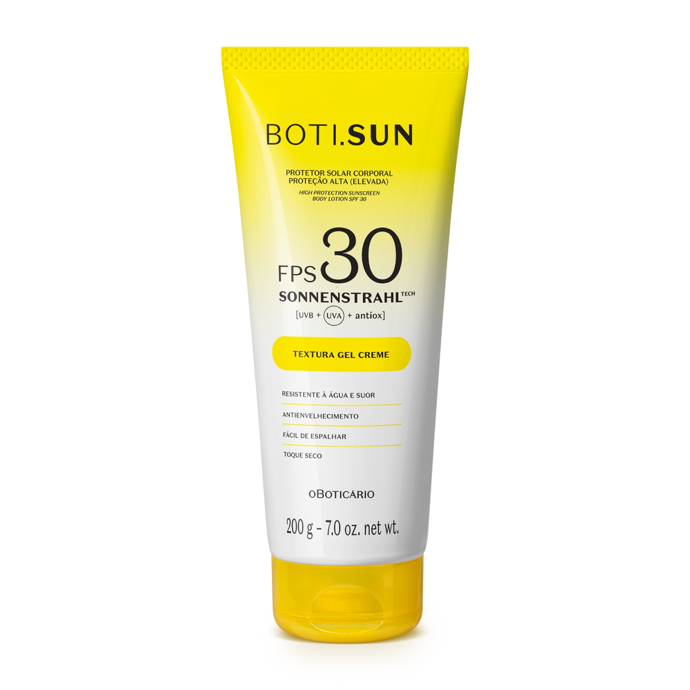 Protetor Solar Corporal Gel Creme FPS 30 BOTI.SUN 200g Protetor Solar Corporal Gel Creme FPS 30 BOTI.SUN 200g